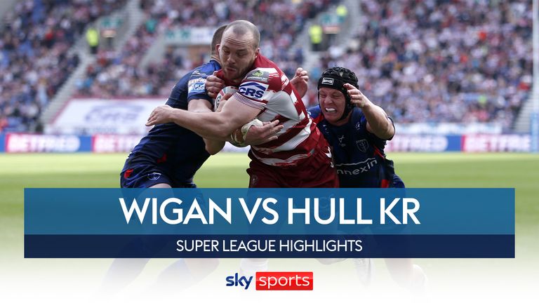 Highlights of Wigan Warriors against Hull KR in their Super League play-off semi-final at the DW Stadium