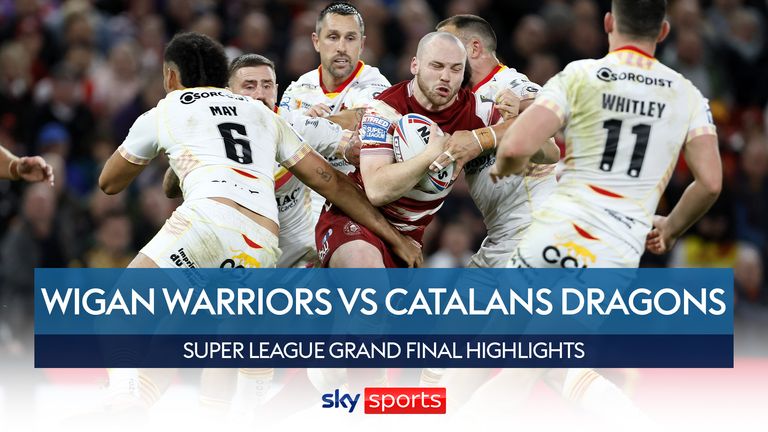 Highlights of the Super League Grand Final between the Wigan Warriors and the Catalans Dragons