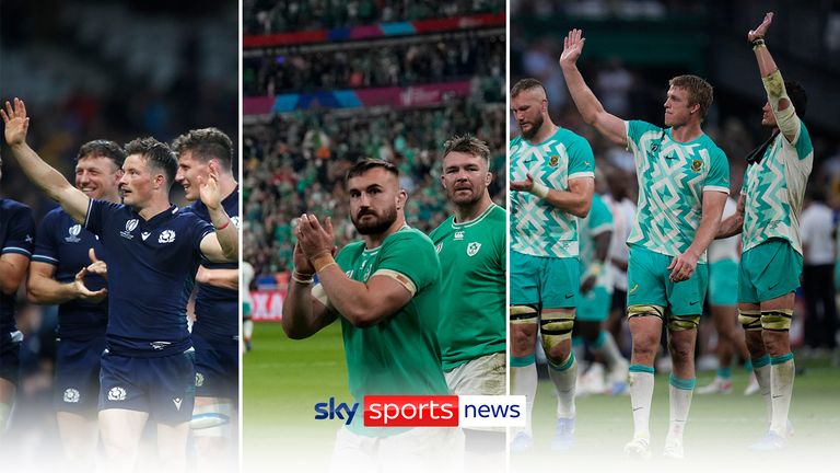 James Cole explains the permutations involved in Pool B at the Rugby World Cup which could see either Ireland, Scotland or defending world champions South Africa being knocked out of the tournament