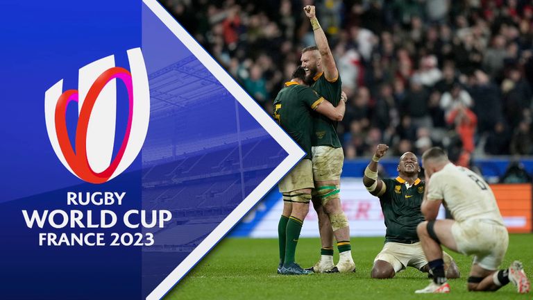 Action from Saturday's match as South Africa narrowly defeated England to reach the Rugby World Cup final 