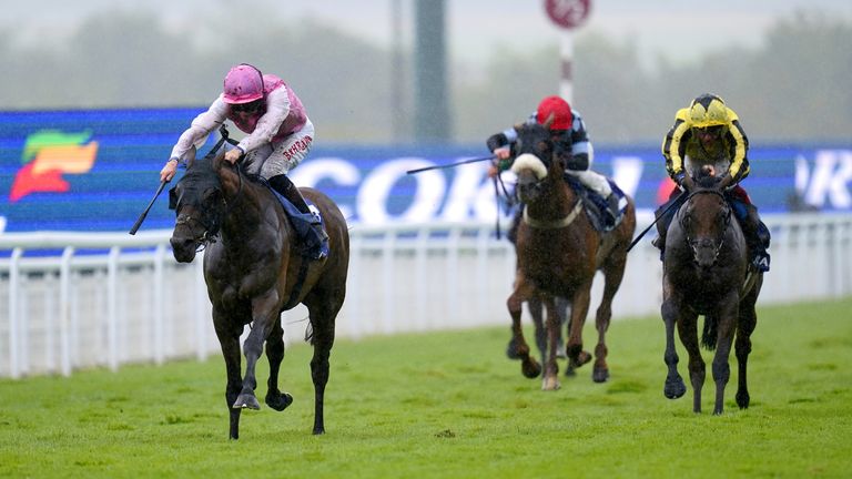 Favourite Sweet William comes away to win the Coral Summer Handicap at Goodwood