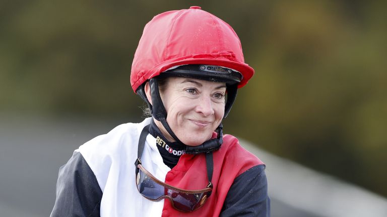 Jockey Hayley Turner riding Makinmedoit at Newcastle