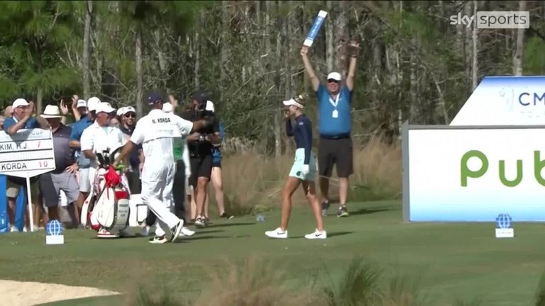 Nelly Korda hit her first LPGA Tour hole-in-one at CME Group Tour Championship in Florida