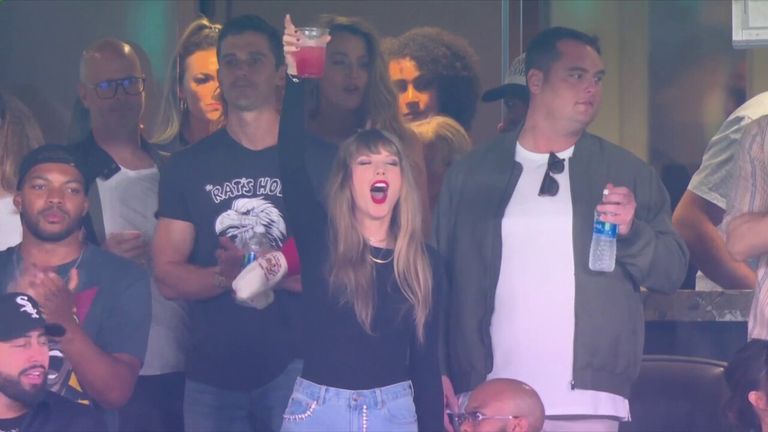 Swift makes an appearance at the Kansas Chiefs' game against the New York Jets, supporting Kelce