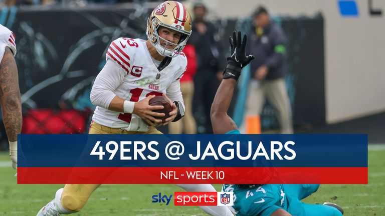 Highlights of the San Francisco 49ers against the Jacksonville Jaguars from Week 10 of the NFL