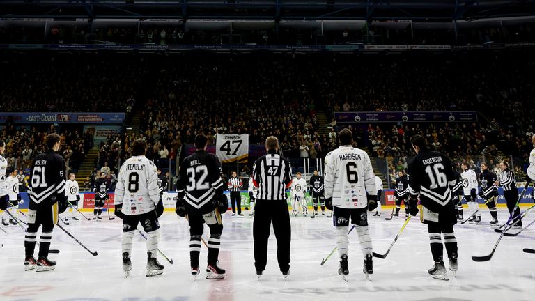 Players and officials observed 47 seconds of silence in remembrance of Johnson