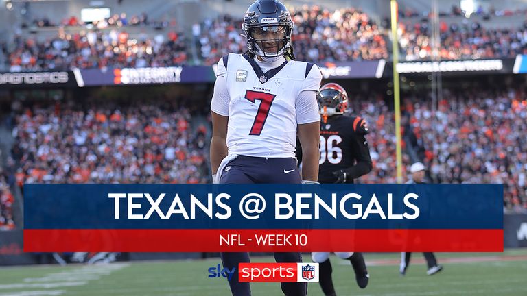 Highlights of the Houston Texans against the Cincinnati Bengals from Week 10 of the NFL