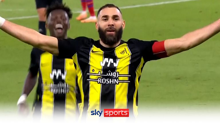 Karim Benzema scores a hat-trick for Al Ittihad