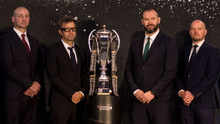 Warburton namechecked Ireland's Andy Farrell, Scotland's Gregor Townsend (both right) and England's Steve Borthwick (far left) as potential Lions head coaches