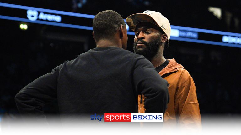 Joshua Buatsi (right) faces off against Dan Azeez