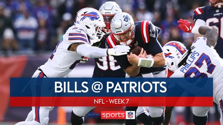 Highlights of the Buffalo Bills up against the New England Patriots in Week 7 of the NFL. 