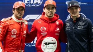 Read more about the article Las Vegas GP: Max Verstappen hits out over Carlos Sainz’s ‘very harsh’ grid penalty after drain damage