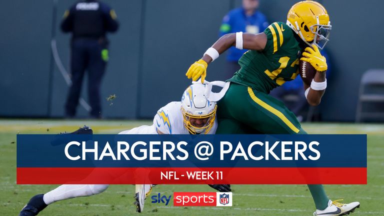 Highlights of the Los Angeles Chargers against the Green Bay Packers in Week 11 of the NFL season