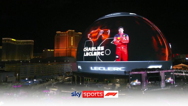 Charles Leclerc is on pole after a brilliant performance in Las Vegas, team-mate Carlos Sainz is second in Q3 but will drop down to 12th on the grid due to his penalty