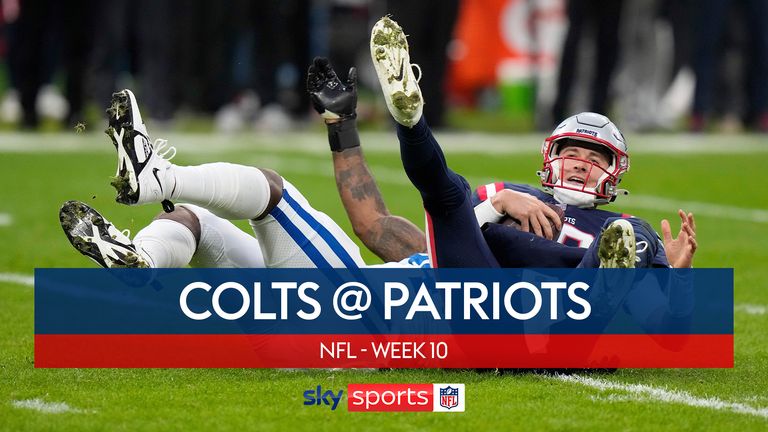 Highlights of the Indianapolis Colts against the  New England Patriots from Week 10 of the NFL.