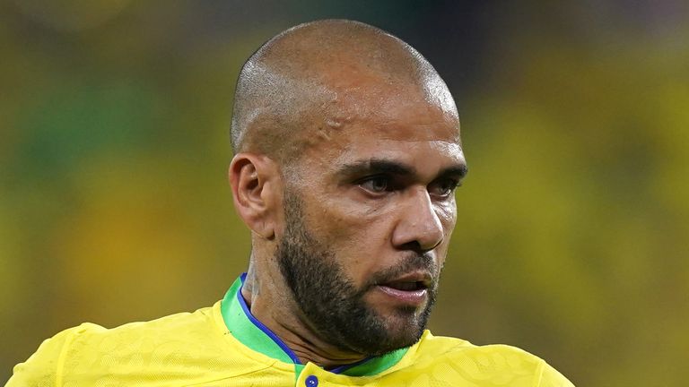 Brazil&#39;s Dani Alves during the FIFA World Cup Round of Sixteen match at Stadium 974 in Doha, Qatar. Picture date: Monday December 5, 2022.