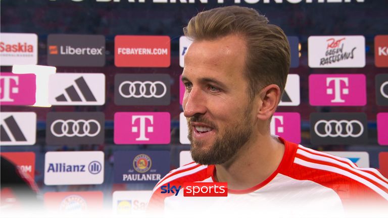 Harry Kane on wonder goal for Bayern Munich.