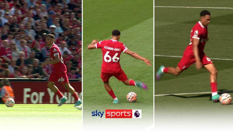 TRENT ALEXANDER-ARNOLD PASSING THUMB FOR ADAM BATE 