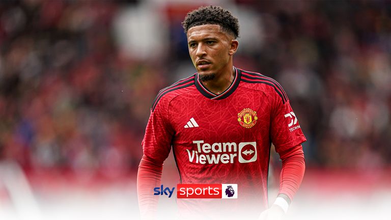 Manchester United&#39;s Jadon Sancho during the pre-season friendly match at Old Trafford