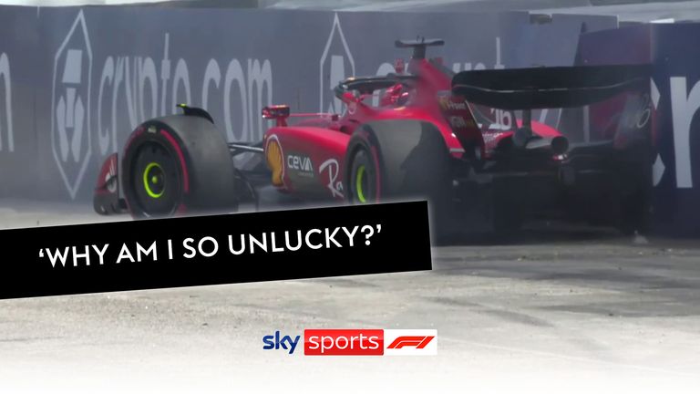 Charles Leclerc loses his hydraulics and crashes out on the formation lap of the Sao Paulo Grand Prix.