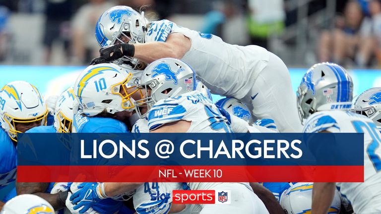 Highlights of the Detroit Lions against the Los Angeles Chargers from Week 10 of the NFL.