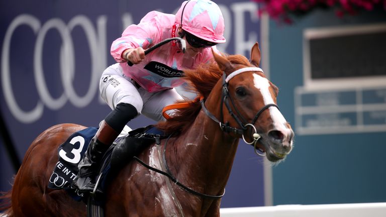 Sean Kirrane and Live In The Dream win the Nunthorpe Stakes for trainer Adam West