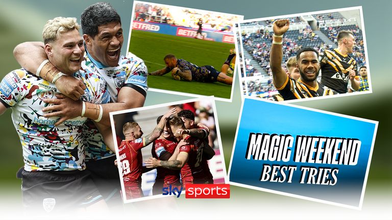 Watch the pick of the tries from an exhilarating 2023 Betfred Super League Magic Weekend