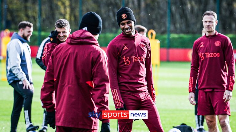 Marcus Rashford returns to Man Utd training