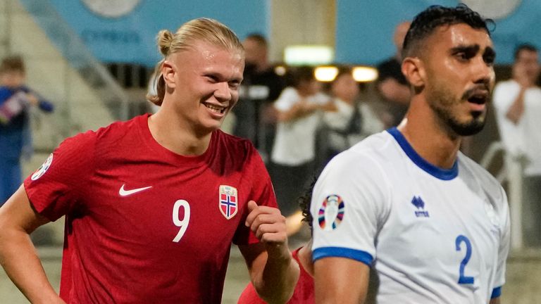 Norway&#39;s Erling Haaland scored twice in a 4-0 win