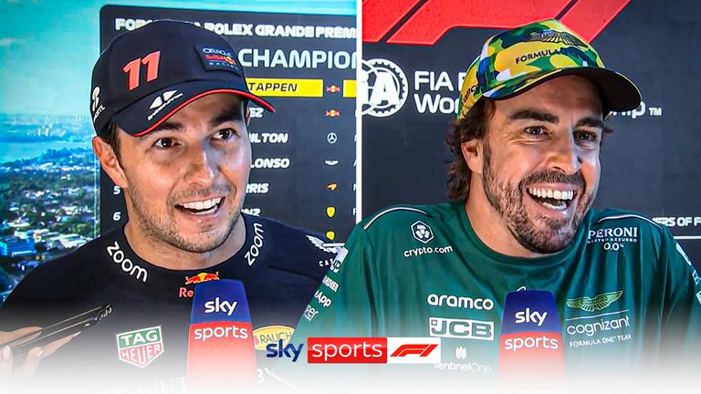 Red Bull's Sergio Perez and Aston Martin's Fernando Alonso enjoyed an epic battle in the final stages of the Sao Paulo Grand Prix.