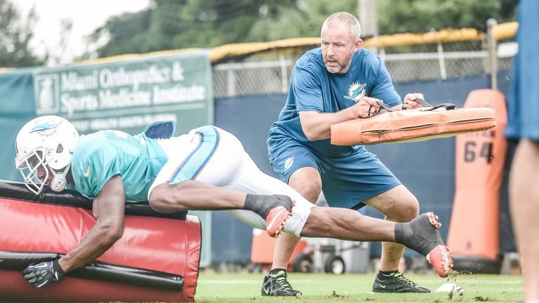 Richie Gray during his time working with the Miami Dolphins 