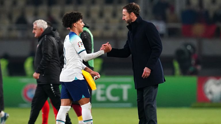 England manager Gareth Southgate hailed Rico Lewis&#39; display