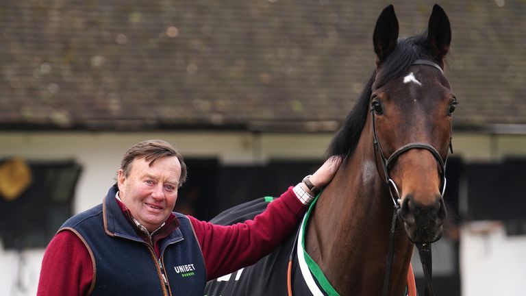 Trainer Nicky Henderson and Marie&#39;s Rock