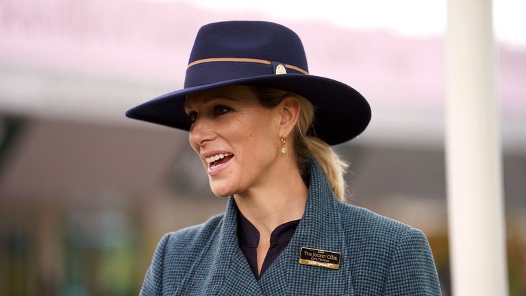 Zara Tindall at Cheltenham racecourse