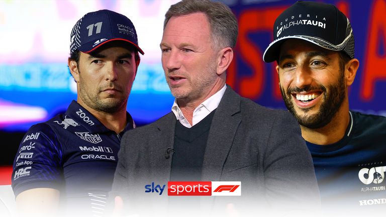 Red Bull team principal Christian Horner says 'everything is open' for the team's second seat in 2025 with incumbent Sergio Perez and AlphaTauri's Daniel Ricciardo set to be among their options.