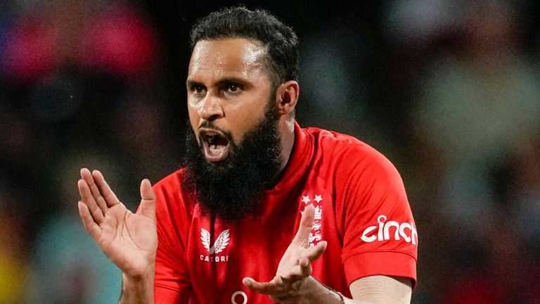 England&#39;s bowler Adil Rashid (Associated Press)