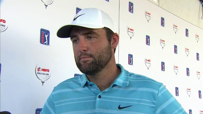 Scottie Scheffler gives his thoughts after winning the Hero World Challenge in the Bahamas.