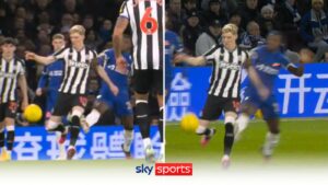 Read more about the article Eddie Howe: Newcastle boss upset at Chelsea midfielder Moises Caicedo after ‘poor tackle’ on Anthony Gordon | Football News