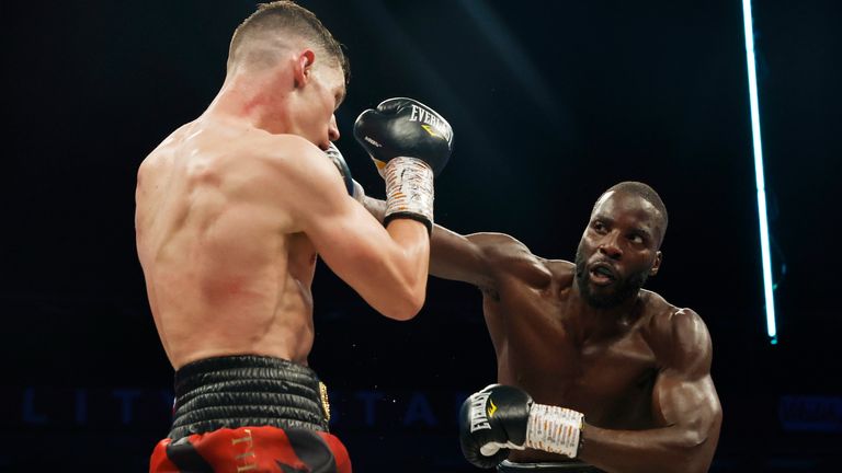 BEN SHALOM...S BOXXER FIGHT NIGHT.OKOLIE v BILLAM-SMITH.27/05/2023 VITALITY STADIUM.PIC LAWRENCE LUSTIG/BOXXER.(PICS FREE FOR EDITORIAL USE ONLY).LAWRENCE OKOLIE v CHRIS BILLAM-SMITH.WBO WORLD CRUISERWEIGHT CHAMPIONSHIP.LAWRENCE OKOLIE v CHRIS BILLAM-SMITH