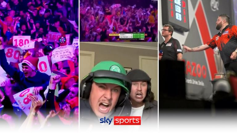 Take a look at how the world watched on as Smith hit a nine-darter in the World Championship Final and Wayne Mardle lost his voice! 