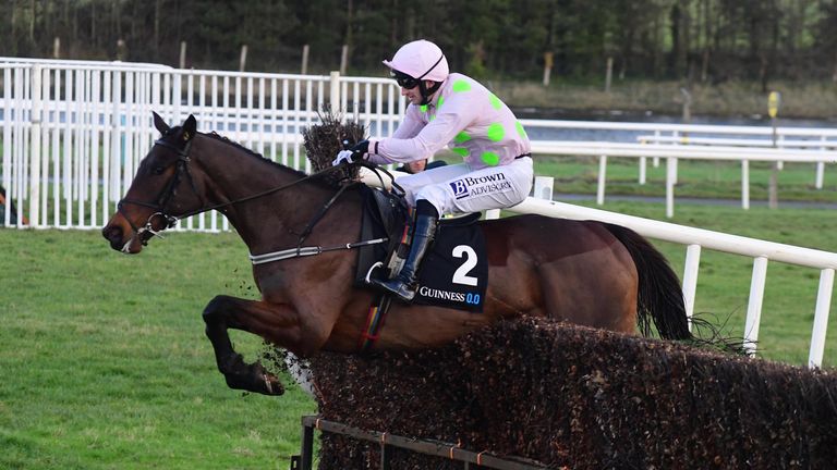 Gaelic Warrior and Patrick Mullins win the Grade 1 Faugheen Novice Steeplechase