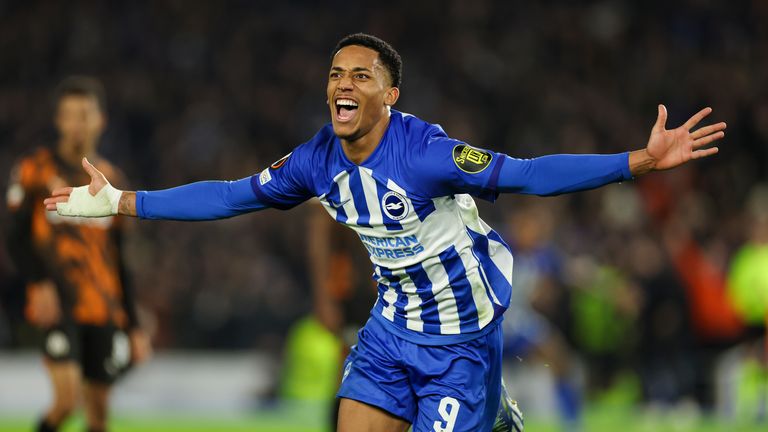 Joao Pedro sealed a Europa League last 16 spot for Brighton