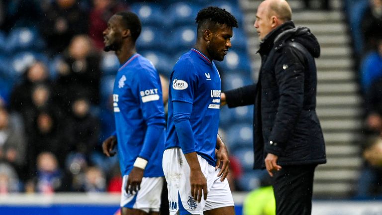 Jose Cifuentes looks dejected as his yellow card is upgraded to a red card after a VAR check