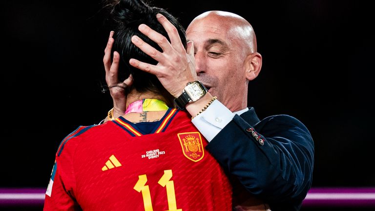 Luis Rubiales faced widespread criticism for kissing Jenni Hermoso at the World Cup