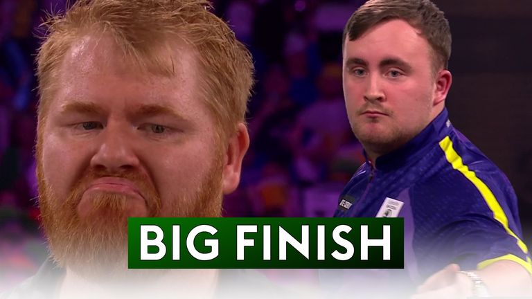 Campbell watched in awe as 16-year-old Littler took out this brilliant 130 checkout