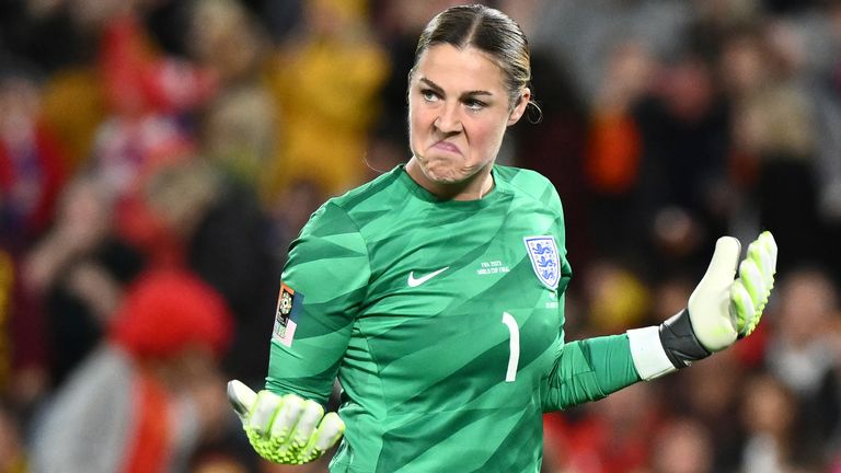 Mary Earps saved a penalty in England's World Cup final against Spain