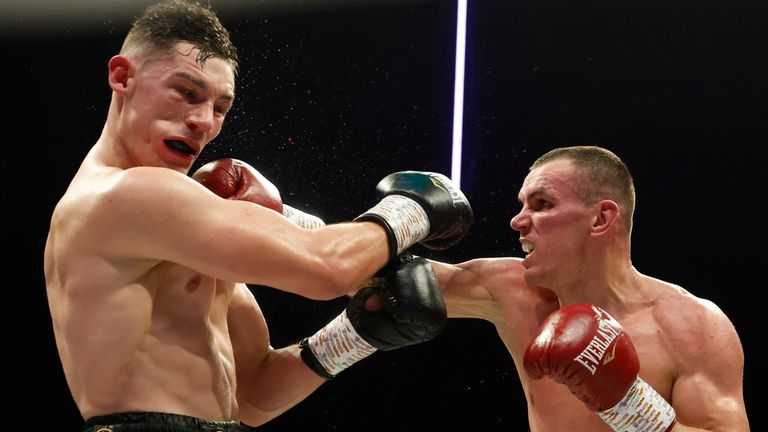 BEN SHALOM BOXXER BOURNEMOUTH FIGHT NIGHT.10/12/2023 BIC, BOURNEMOUTH.PIC LAWRENCE LUSTIG/BOXXER.(PICS FREE FOR EDITORIAL USE ONLY).WBO WORLD CRUISERWEIGHT CHAMPIONSHIP.CHRIS BILLAM-SMITH v MATEUSZ MASTERNAK