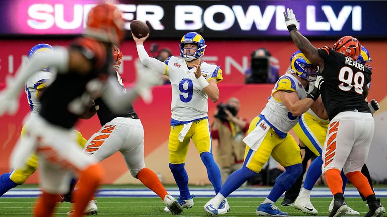 Highlights of Super Bowl LVI between the LA Rams and the Cincinnati Bengals.