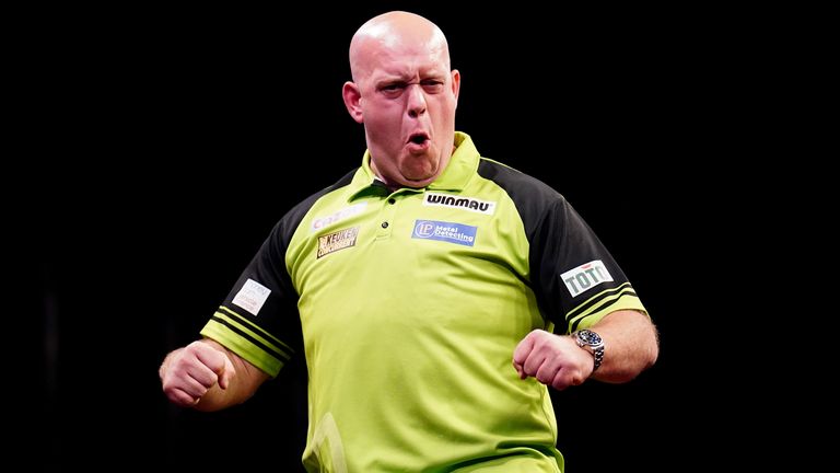 Michael van Gerwen returns to action against Scott Williams on Monday evening