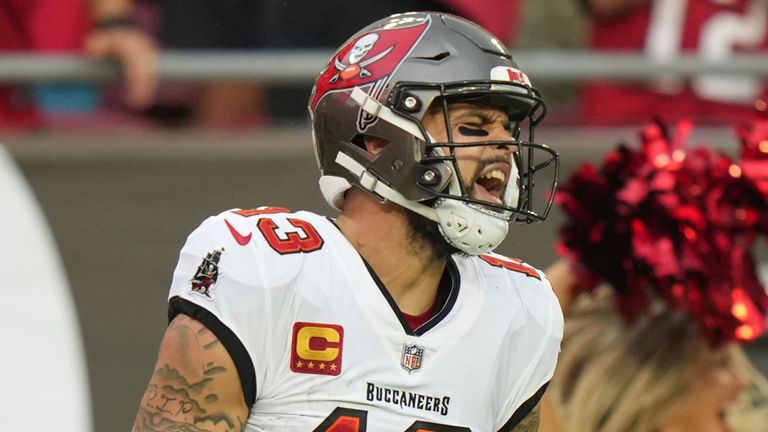 Tampa Bay Buccaneers wide receiver Mike Evans has registered 1,000-yard seasons in each of his first 10 years in the NFL